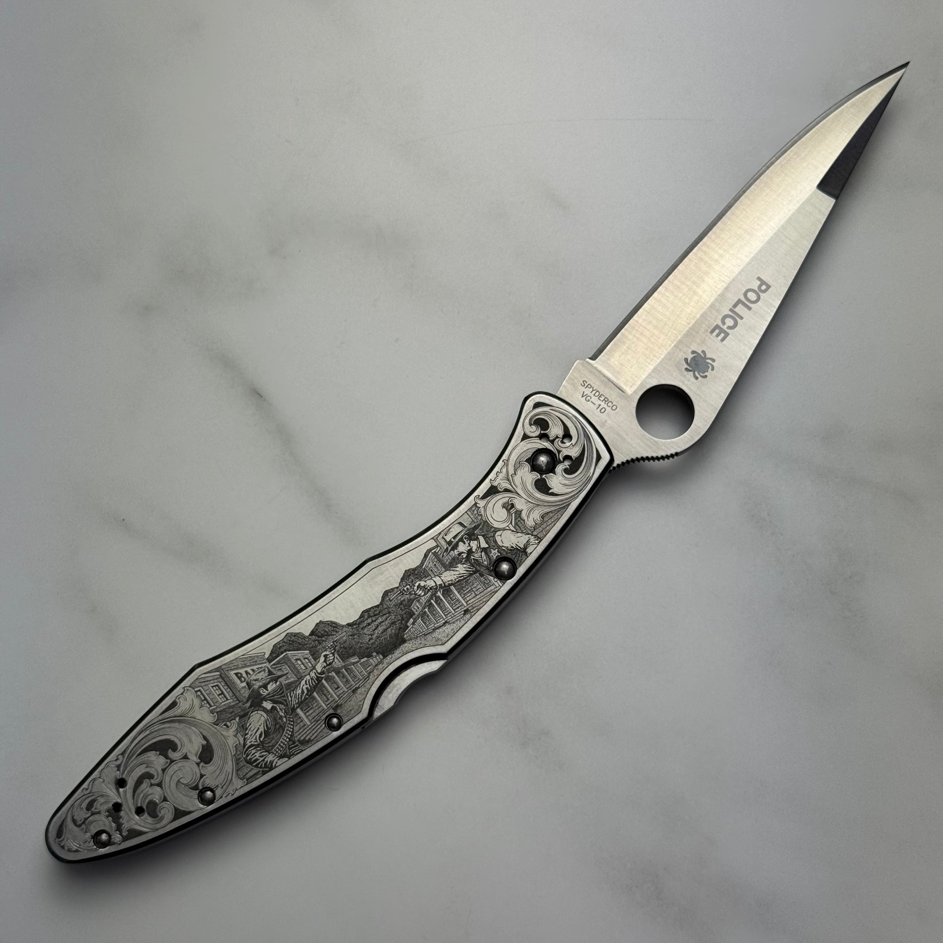 One-of-One Hand Engraved Pocket Knife