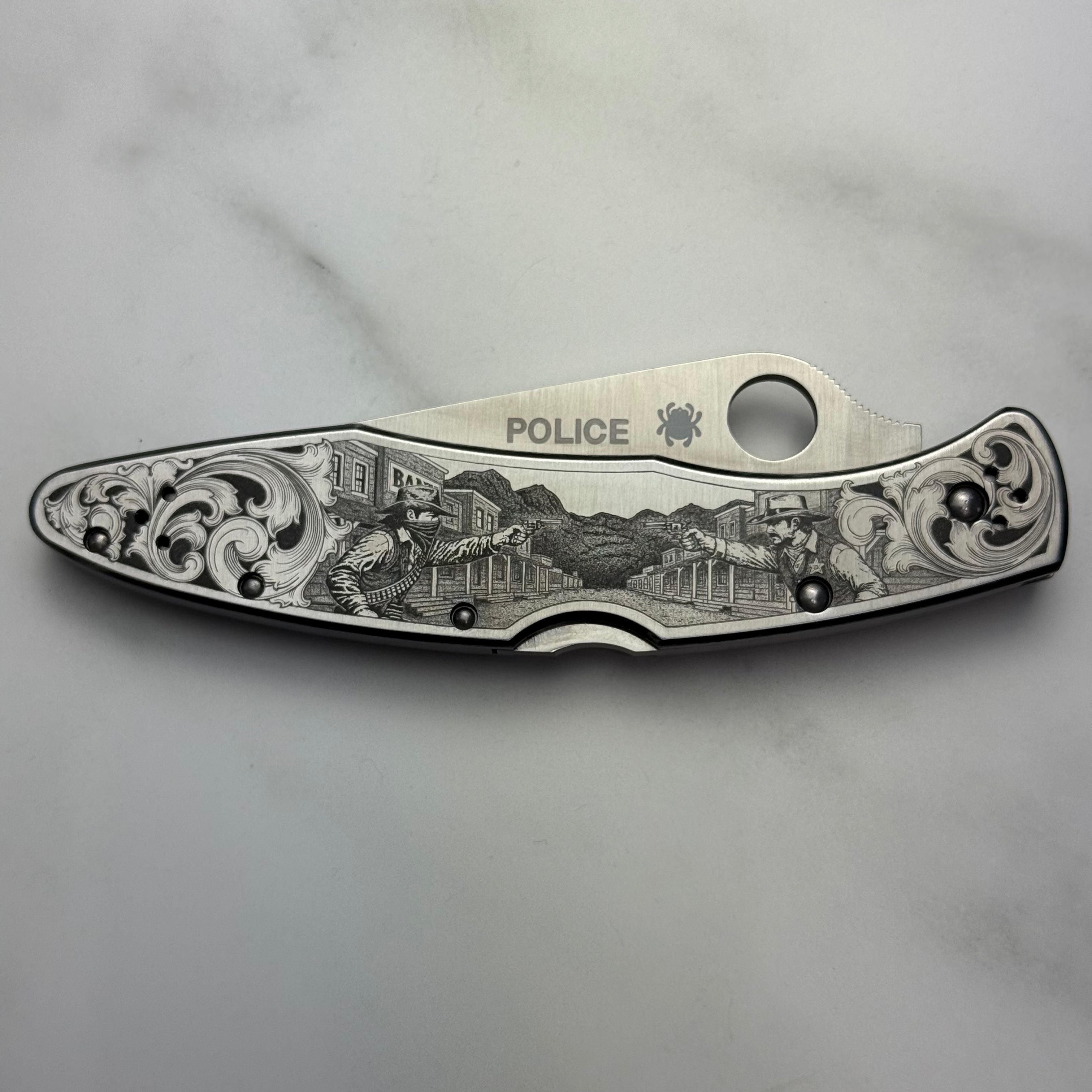 One-of-One Hand Engraved Pocket Knife