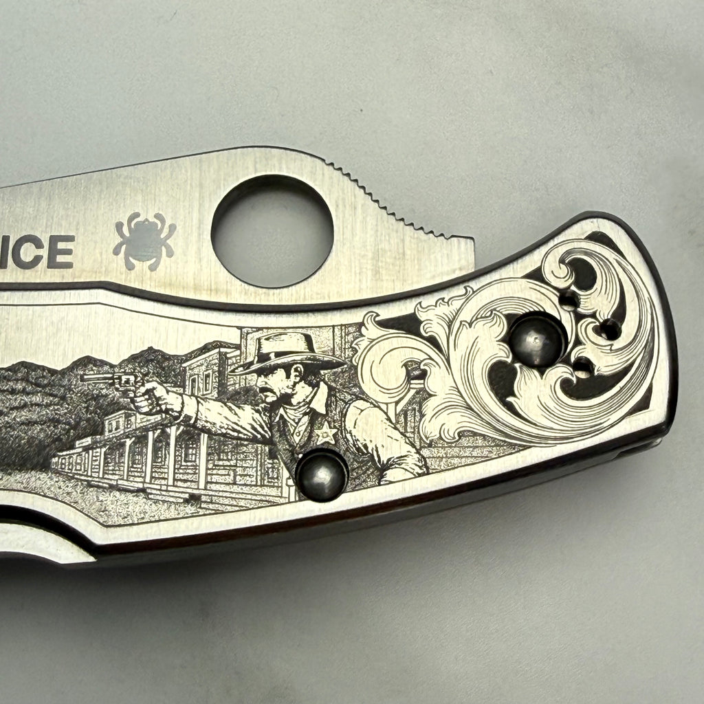 One-of-One Hand Engraved Pocket Knife