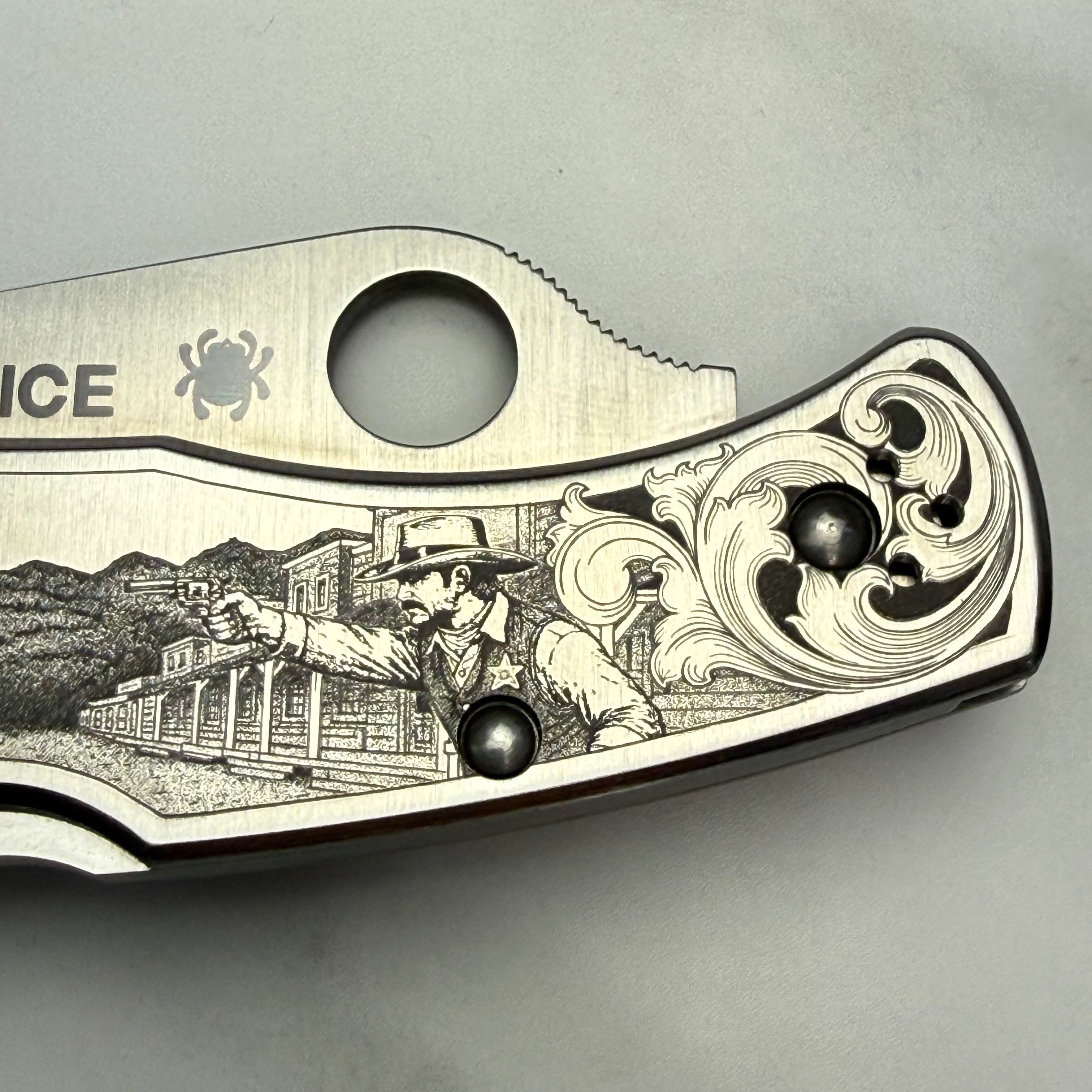 One-of-One Hand Engraved Pocket Knife